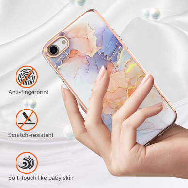 iPhone 7/8/SE 2020/SE 2022 Tracy nugarėlė MILKY WAY MARBLE White 2