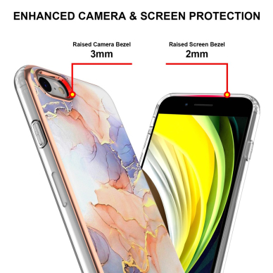 iPhone 7/8/SE 2020/SE 2022 Tracy nugarėlė MILKY WAY MARBLE White 4