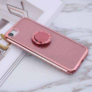 iPhone 7/8/SE 2020/SE 2022 tracy rausva Glitter Ring nugarėlė 2