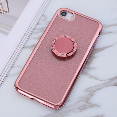 iPhone 7/8/SE 2020/SE 2022 tracy rausva Glitter Ring nugarėlė 3