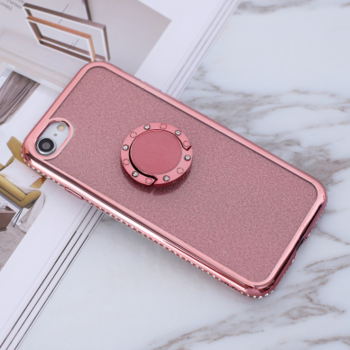 iPhone 7/8/SE 2020/SE 2022 tracy rausva Glitter Ring nugarėlė