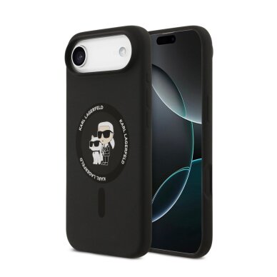 iPhone AIR black MagSafe Silicone KC Body Ring KARL LAGERFELD nugarėlė 1