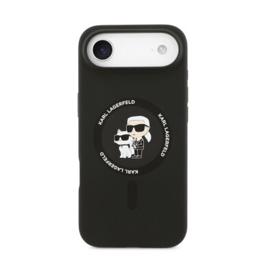 iPhone AIR black MagSafe Silicone KC Body Ring KARL LAGERFELD nugarėlė