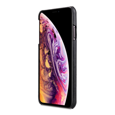 iPhone XR juoda odinė MELKCO CARD V2 nugarėlė 1