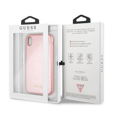 iPhone XR rausva GUESS nugarėlė GUHCI61IGLRG 5