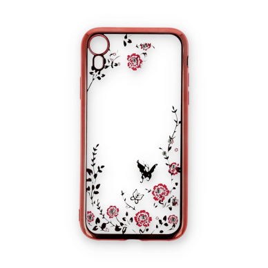iPhone XR rausva perfect FLOWERS nugarėlė