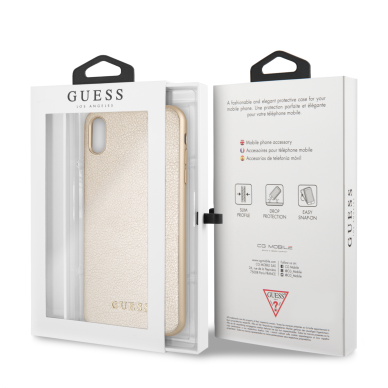 iPhone XS MAX aukso spalvos GUESS nugarėlė GUHCI65IGLGO 6