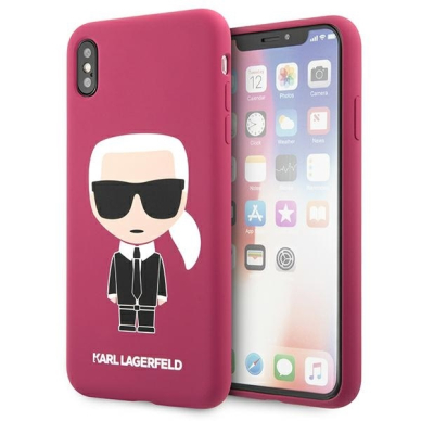 iPhone XS MAX tamsiai rožinė KARL LAGERFELD nugarėlė KLHCI65SLFKFU iPhone XS MAX tamsiai rožinė KARL LAGERFELD nugarėlė KLHCI65SLFKFU