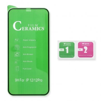 Iphone XS MAX/11PRO MAX juodas FLEXIBLE CERAMIC pilnas apsauginis stiklas 5