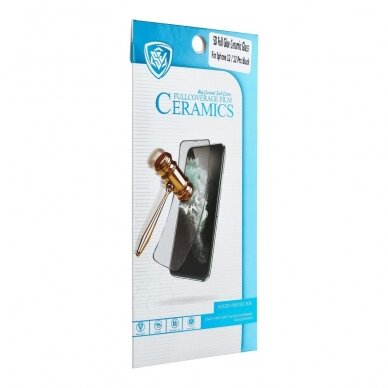 Iphone XS MAX/11PRO MAX juodas FLEXIBLE CERAMIC pilnas apsauginis stiklas 6