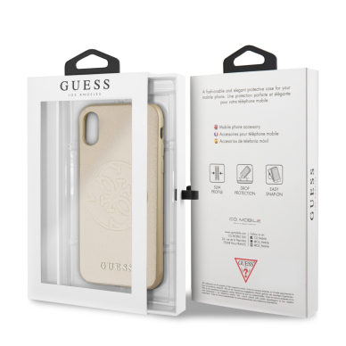 iPhone X/XS aukso spalvos GUESS nugarėlė GUHCPXRSSASGO 4