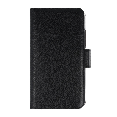 iPhone X/XS juodas odinis MELKCO WALLET+ BOOK dėklas 1