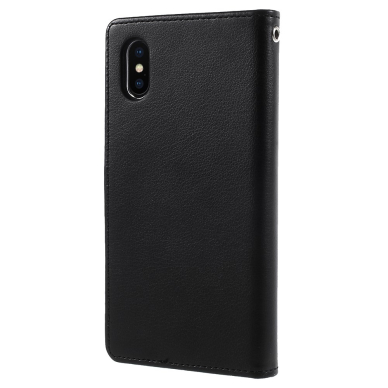 iPhone X/XS juodas MERCURY RICH DIARY dėklas 3