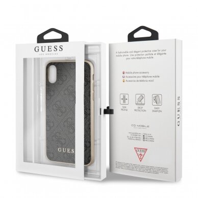 iPhone X/XS pilka GUESS nugarėlė GUHCPXG4GG 5