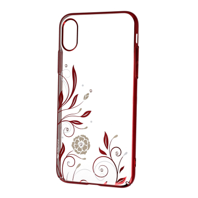 iPhone X/XS raudona FLOWERS DEVIA nugarėlė