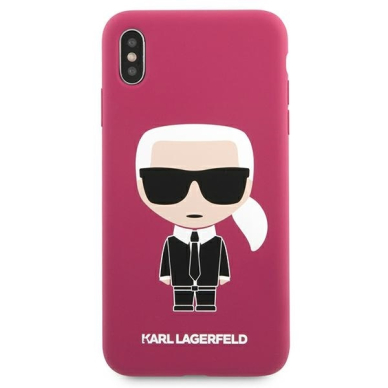 iPhone X/XS tamsiai rožinė KARL LAGERFELD nugarėlė KLHCPXSLFKFU 4