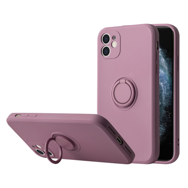 iPhone X/XS violetinė VENNUS SILICONE RING nugarėlė 1