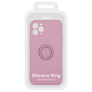 iPhone X/XS violetinė VENNUS SILICONE RING nugarėlė 10