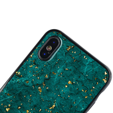iPhone X/XS žalia EPOXY MARBLE nugarėlė 2