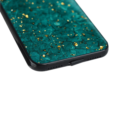 iPhone X/XS žalia EPOXY MARBLE nugarėlė 3