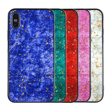 iPhone X/XS žalia EPOXY MARBLE nugarėlė 7