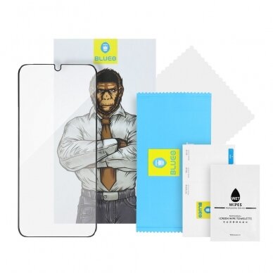 iPhone X/XS/11 PRO juodas pilnas Mr. Monkey 5D PRIVACY stiklas 3