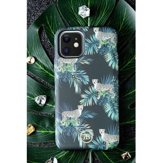 iPhone 11 PRO KINGXBAR stone nugarėlė Green Leopard 5