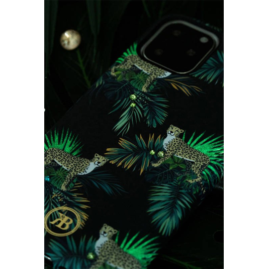 iPhone 11 PRO KINGXBAR stone nugarėlė Green Leopard 6