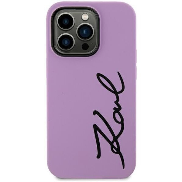 iPhone 11 purple Silicone Signature KARL LAGERFELD nugarėlė