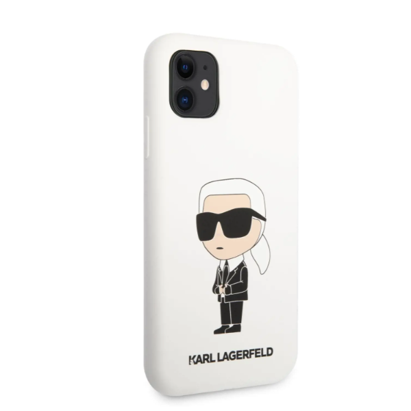 iPhone 11 balta NFT KARL LAGERFELD nugarėlė KLHCN61SNIKBCH 1