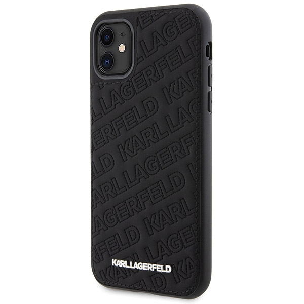 iPhone 11 black Quilted K Pattern KARL LAGERFELD nugarėlė 1