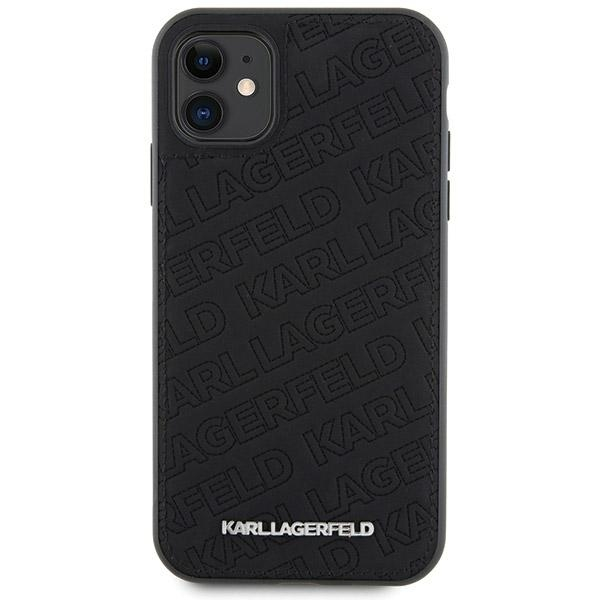 iPhone 11 black Quilted K Pattern KARL LAGERFELD nugarėlė 2