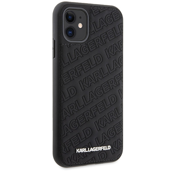 iPhone 11 black Quilted K Pattern KARL LAGERFELD nugarėlė 3