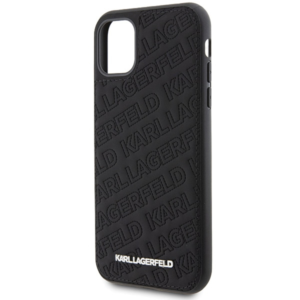 iPhone 11 black Quilted K Pattern KARL LAGERFELD nugarėlė 5