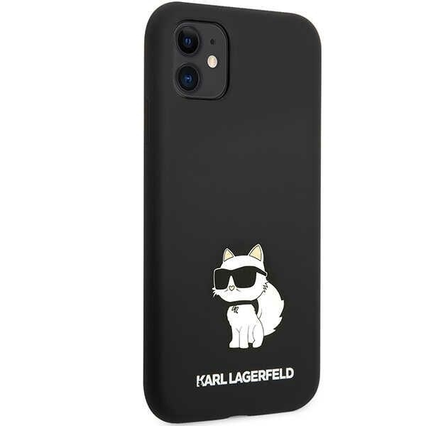 iPhone 11 black Silicone Choupette KARL LAGERFELD nugarėlė 3