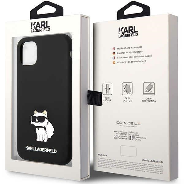 iPhone 11 black Silicone Choupette KARL LAGERFELD nugarėlė 7