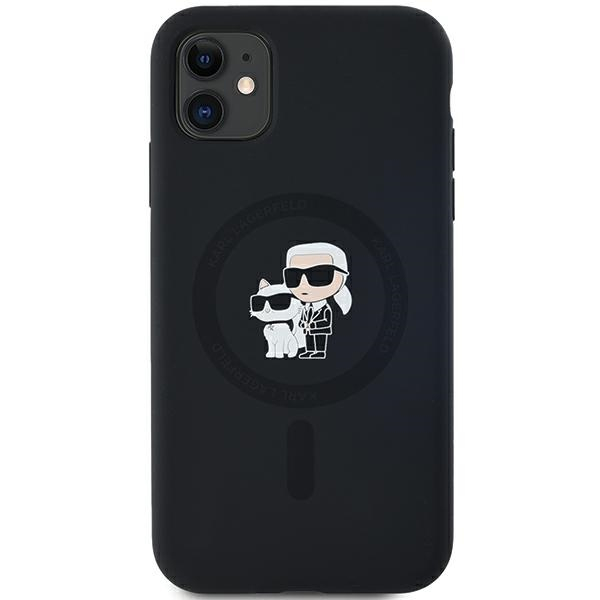 iPhone 11 black Silicone Karl & Choupette MagSafe KARL LAGERFELD nugarėlė 2