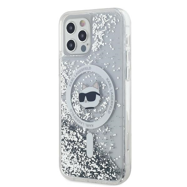 iPhone 12 / 12 PRO Transparent Magsafe Liquid Glitter KC Heads KARL LAGERFELD nugarėlė 1