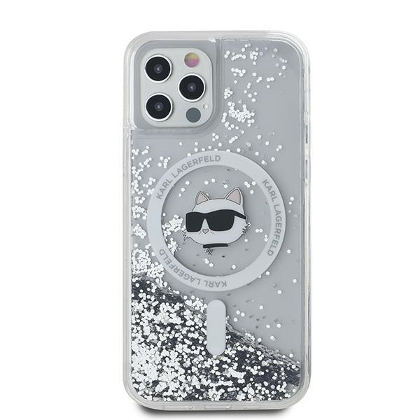 iPhone 12 / 12 PRO Transparent Magsafe Liquid Glitter KC Heads KARL LAGERFELD nugarėlė 2
