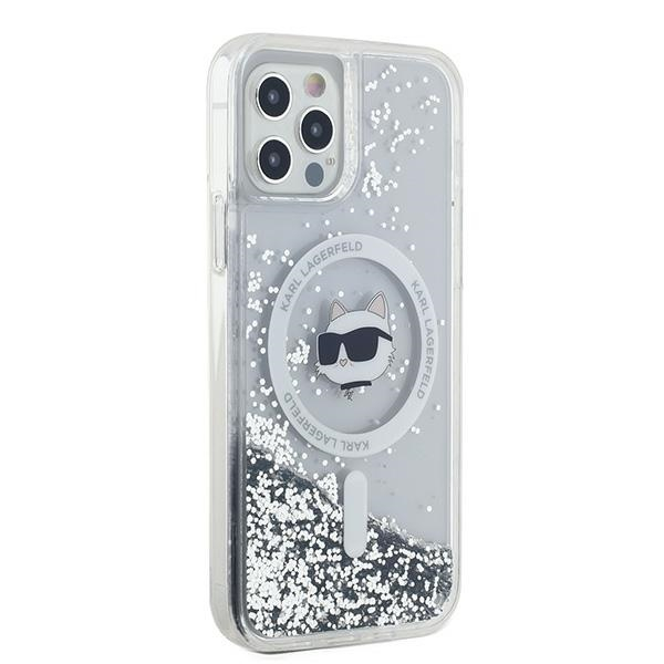 iPhone 12 / 12 PRO Transparent Magsafe Liquid Glitter KC Heads KARL LAGERFELD nugarėlė 3