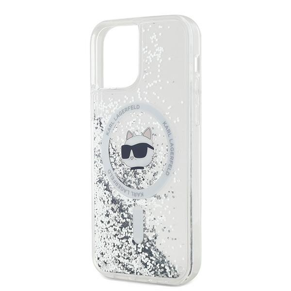 iPhone 12 / 12 PRO Transparent Magsafe Liquid Glitter KC Heads KARL LAGERFELD nugarėlė 5