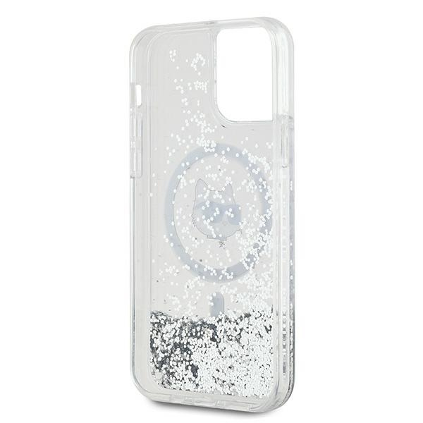 iPhone 12 / 12 PRO Transparent Magsafe Liquid Glitter KC Heads KARL LAGERFELD nugarėlė 6