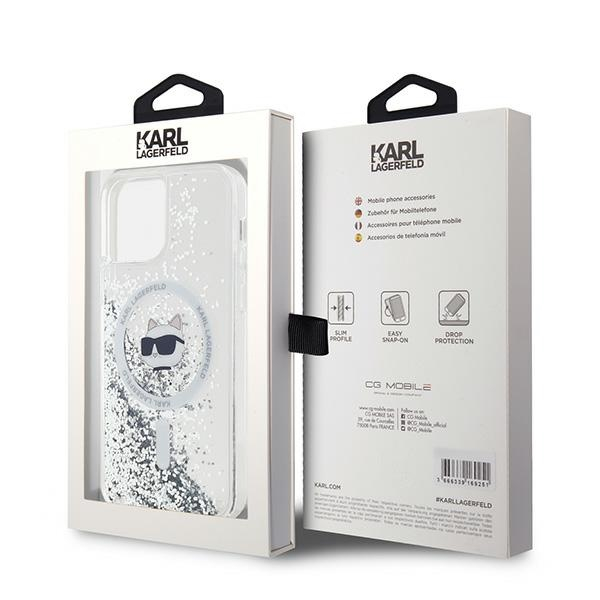 iPhone 12 / 12 PRO Transparent Magsafe Liquid Glitter KC Heads KARL LAGERFELD nugarėlė 7