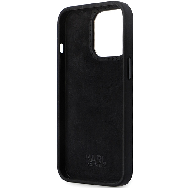 iPhone 13 PRO MAX black Silicone C Metal Pin KARL LAGERFELD nugarėlė 7