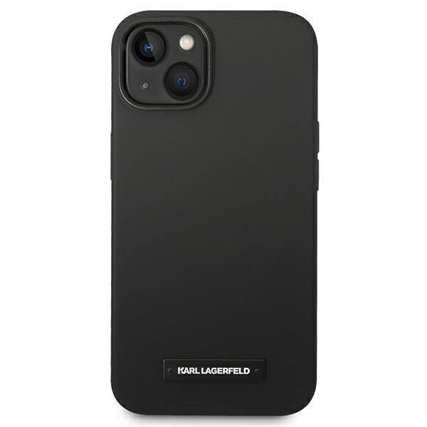 iPhone 14/13 juoda Magsafe KARL LAGERFELD nugarėlė KLHMP14SSLMP1K