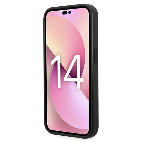 iPhone 14 PRO black Glitter Plaque Logo KARL LAGERFELD nugarėlė 4