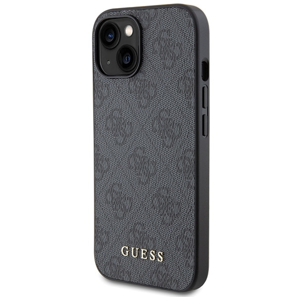 iPhone 15 PLUS grey Metal Gold Logo GUESS nugarėlė 9