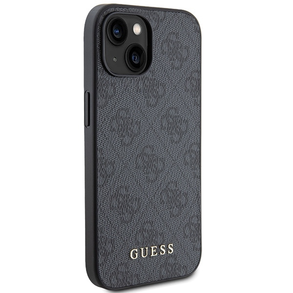 iPhone 15 PLUS grey Metal Gold Logo GUESS nugarėlė 11