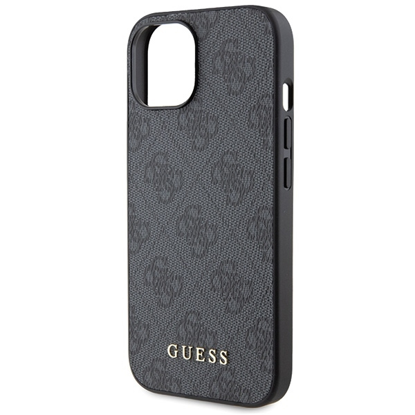 iPhone 15 PLUS grey Metal Gold Logo GUESS nugarėlė 13