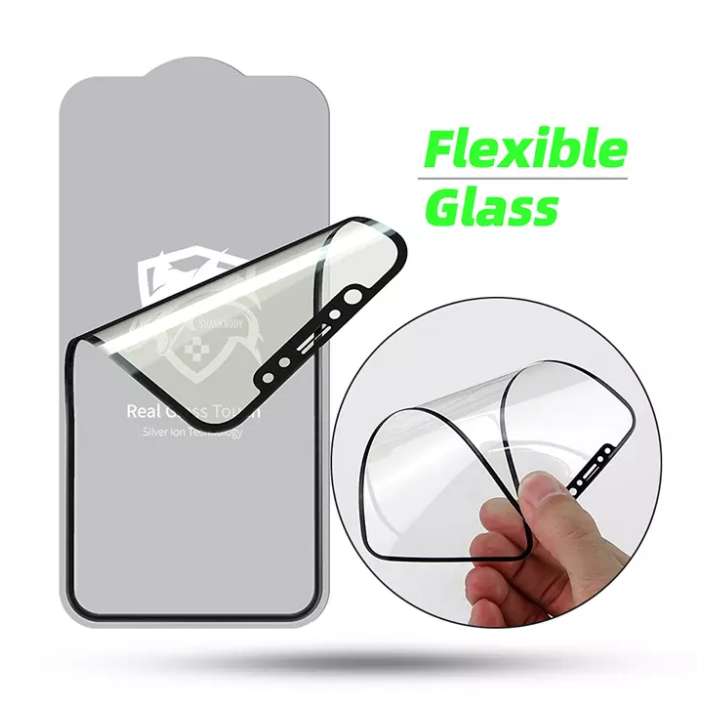 iPhone X/XS/iPhone 11 Pro apsauginis juodas 5D FLEXIBLE PRIVACY stiklas 1